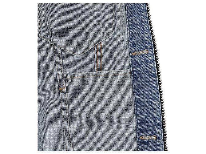 Céline Lockere Passform Denim Truckerjacke aus Baumwolle Blau - Ansicht 11