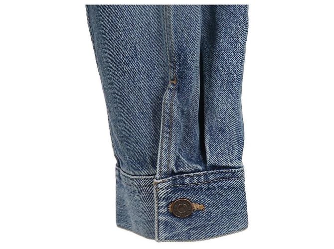 Céline Lockere Passform Denim Truckerjacke aus Baumwolle Blau - Ansicht 8