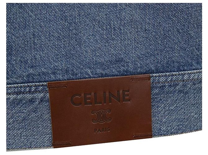 Céline Lockere Passform Denim Truckerjacke aus Baumwolle Blau - Ansicht 9