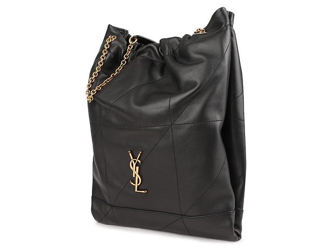 Saint Laurent Borsa a spalla con catena e cordoncino trapuntata Nero - vista 5