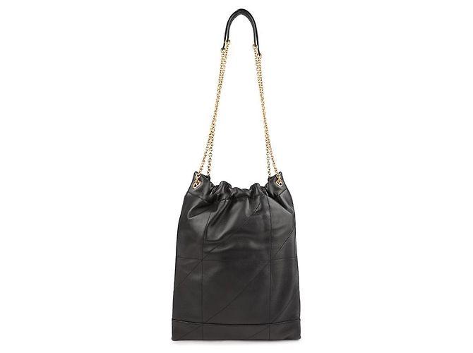 Saint Laurent Borsa a spalla con catena e cordoncino trapuntata Nero - vista 6