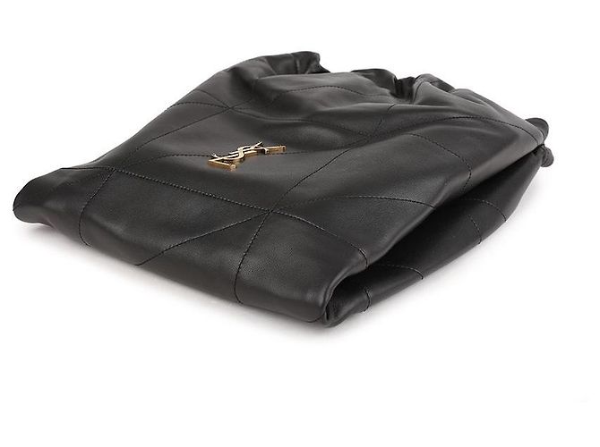 Saint Laurent Borsa a spalla con catena e cordoncino trapuntata Nero - vista 7