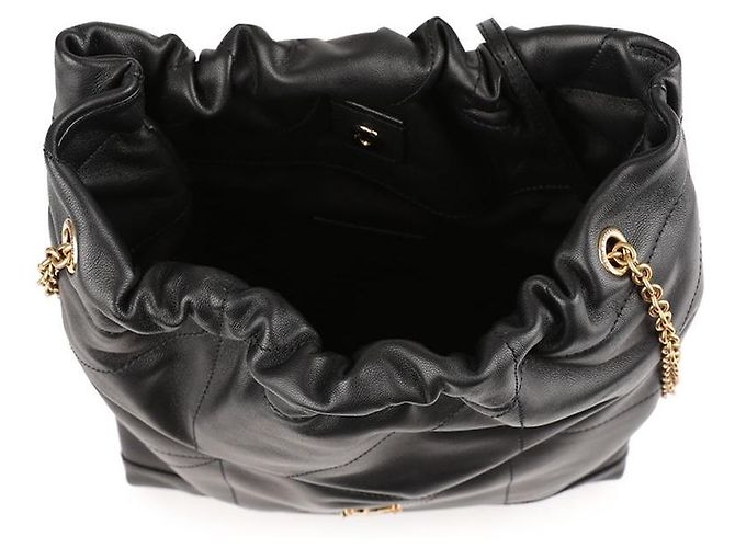 Saint Laurent Borsa a spalla con catena e cordoncino trapuntata Nero - vista 8