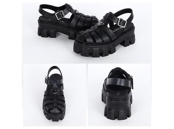 Prada Sandali in gomma Nero - vista 2