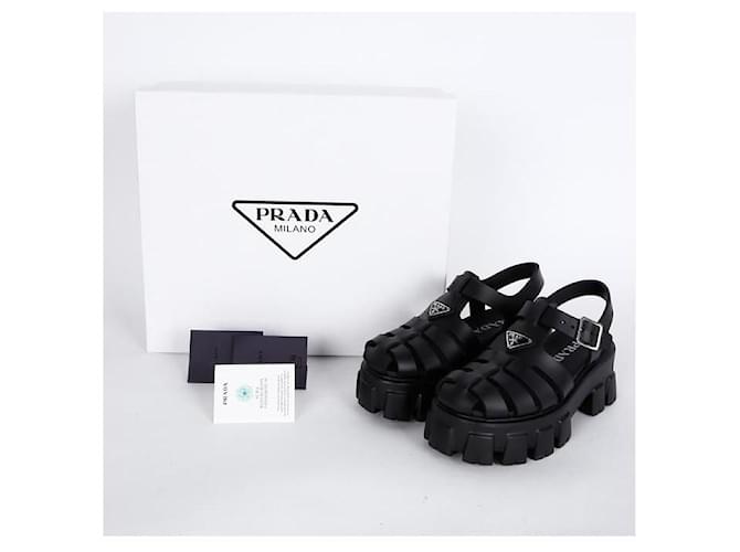 Prada Sandali in gomma Nero - vista 7