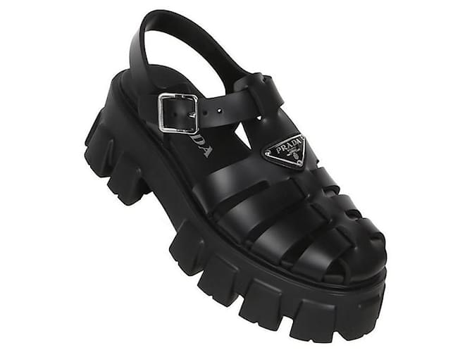 Prada Sandali in gomma Nero - vista 9