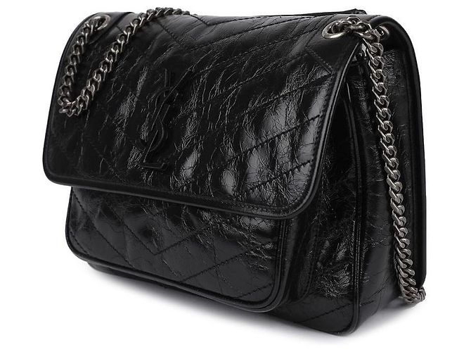 Saint Laurent Vintage Schultertasche mittel Schwarz - Ansicht 4