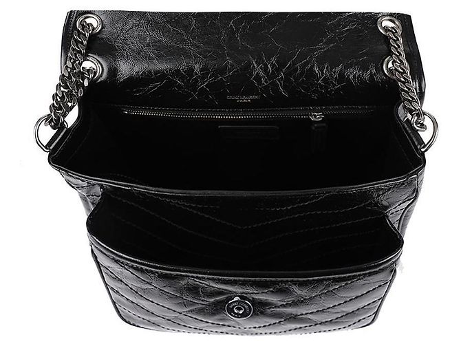 Saint Laurent Vintage Schultertasche mittel Schwarz - Ansicht 7