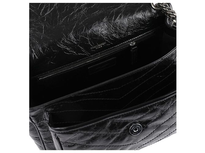 Saint Laurent Vintage Schultertasche mittel Schwarz - Ansicht 8