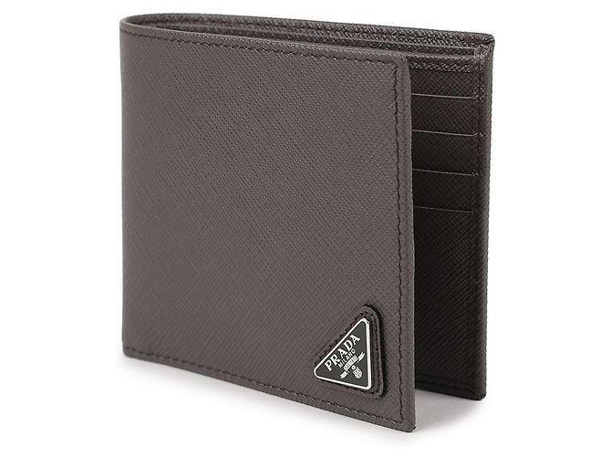 Prada Saffiano Leather Bifold Wallet Brown - view 4