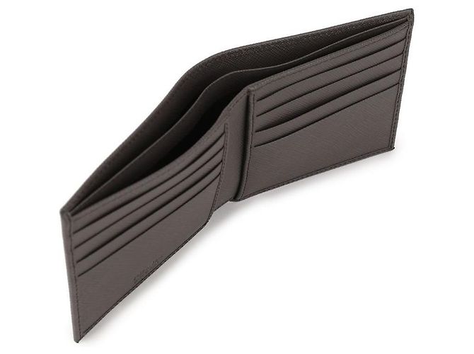 Prada Saffiano Leather Bifold Wallet Brown - view 8