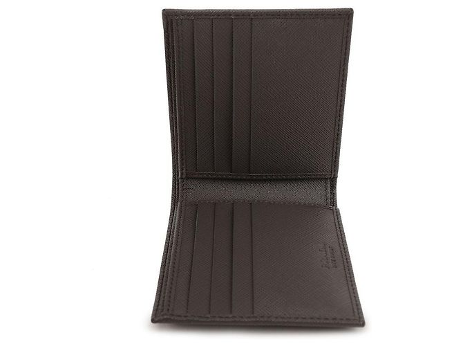 Prada Saffiano Leather Bifold Wallet Brown - view 9