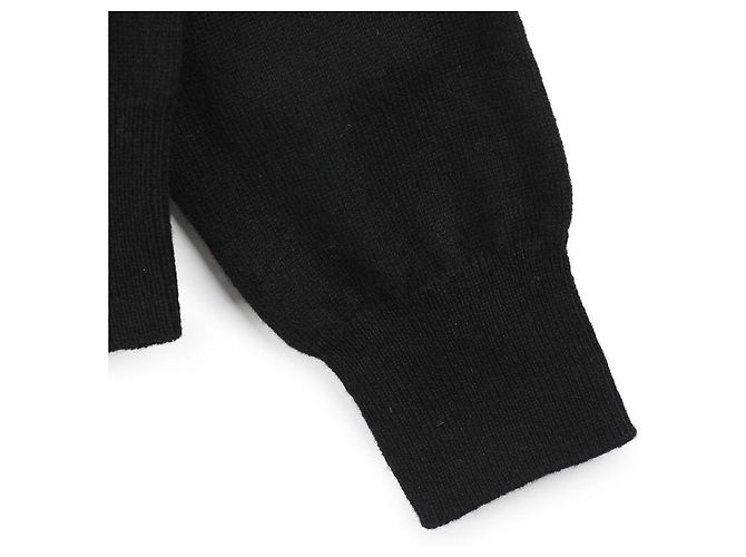 Comme Des Garcons Schwarze Strickjacke mit Doppeltem Rotem Herz-Patch - Ansicht 6