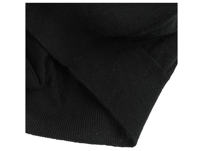 Comme Des Garcons Schwarze Strickjacke mit Doppeltem Rotem Herz-Patch - Ansicht 7