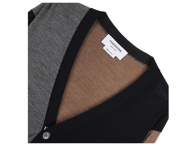 Thom Browne Cardigan Blu - vista 5
