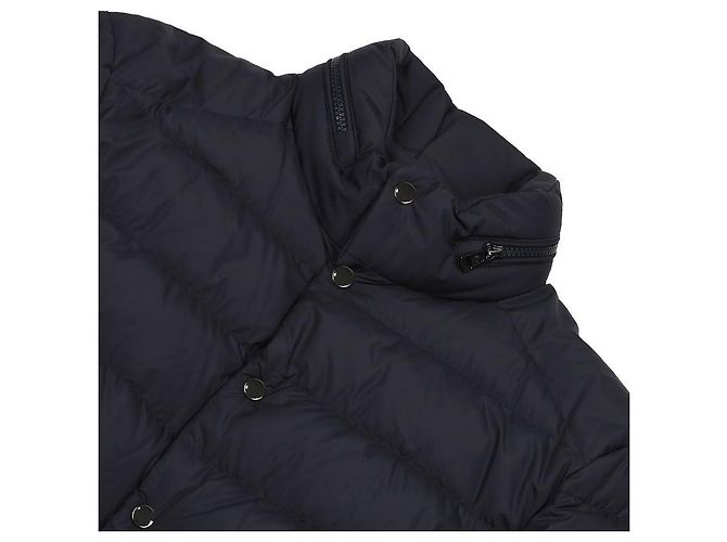 Moncler Hooded Short Down Jacket Blue - view 6