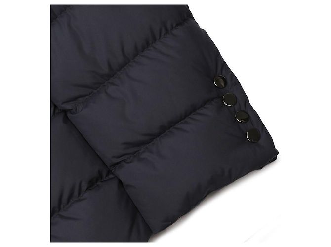 Moncler Hooded Short Down Jacket Blue - view 7