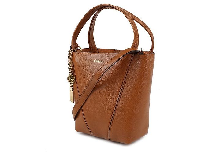 Chloé Petit sac cabas Spin Marron - vue 4