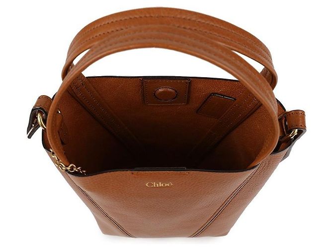 Chloé Petit sac cabas Spin Marron - vue 7