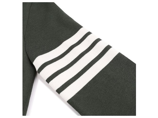 Thom Browne Cardigan a Righe con Punto Marrone - vista 9
