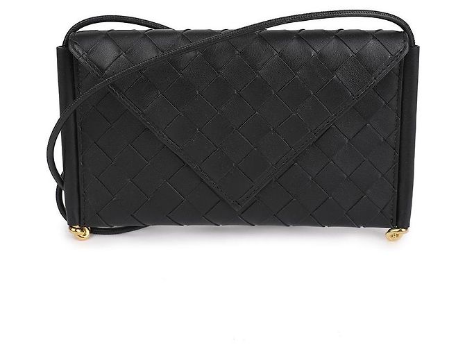 Bottega Veneta Mini borsa a spalla Intrecciato Nero - vista 3