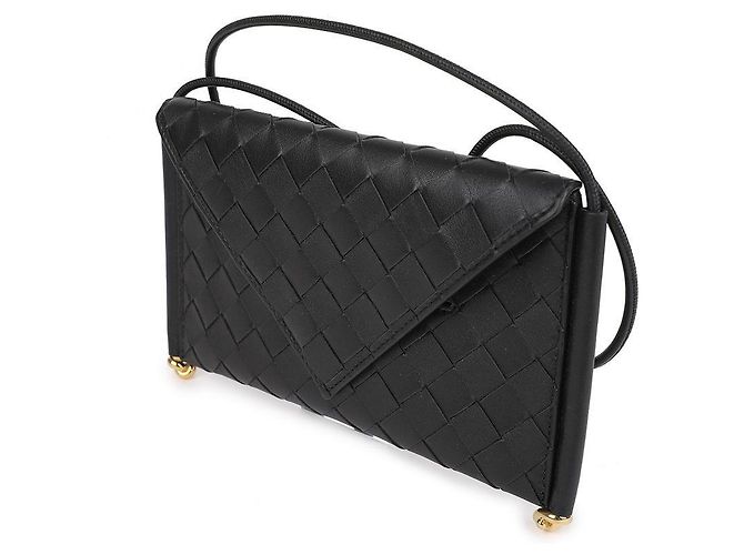 Bottega Veneta Mini borsa a spalla Intrecciato Nero - vista 4