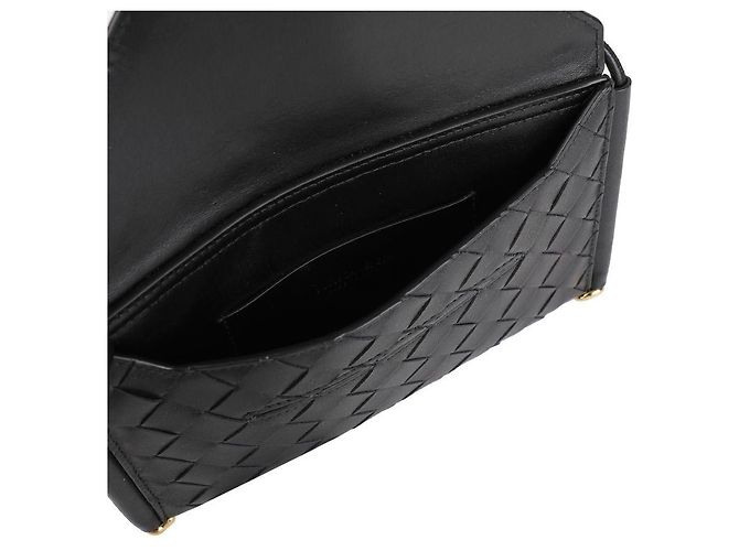 Bottega Veneta Mini borsa a spalla Intrecciato Nero - vista 8