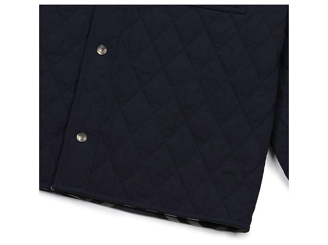 Burberry Wendbare gesteppte Overshirt-Jacke Blau - Ansicht 8