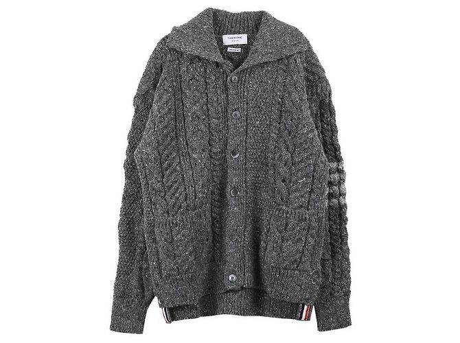 Thom Browne Wollcardigan mit schrägem Stehkragen - Ansicht 3