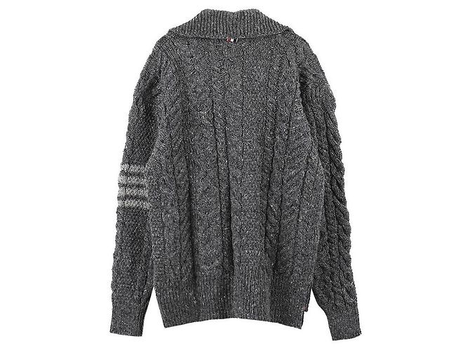 Thom Browne Wollcardigan mit schrägem Stehkragen - Ansicht 4