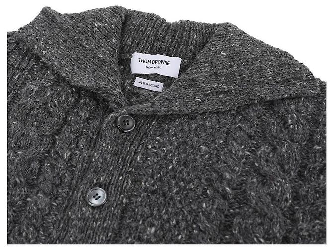 Thom Browne Wollcardigan mit schrägem Stehkragen - Ansicht 5