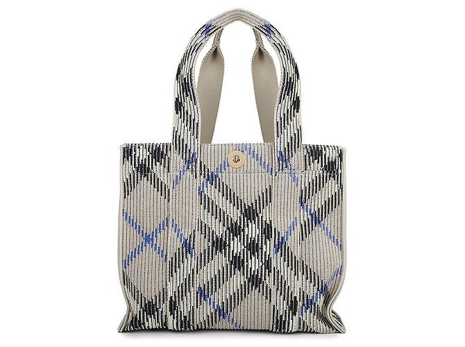 Burberry Klein kariert gestrickte Tragetasche - Ansicht 5
