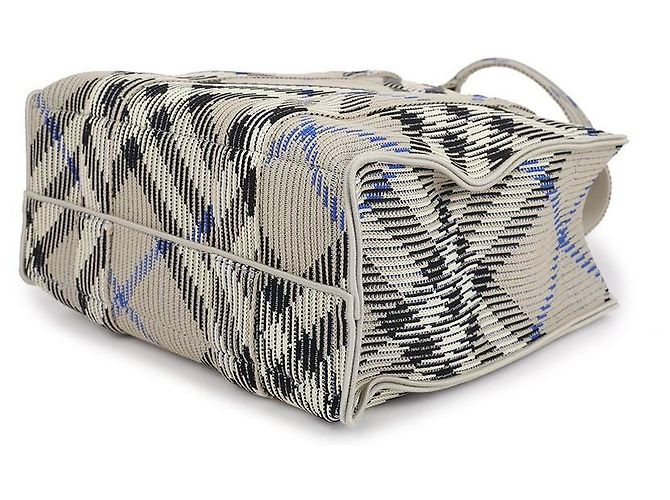 Burberry Klein kariert gestrickte Tragetasche - Ansicht 6