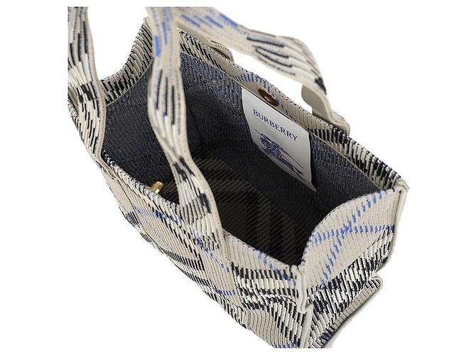Burberry Klein kariert gestrickte Tragetasche - Ansicht 8