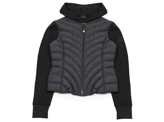 Moncler Cardigã com zíper acolchoado Preto - vista 3