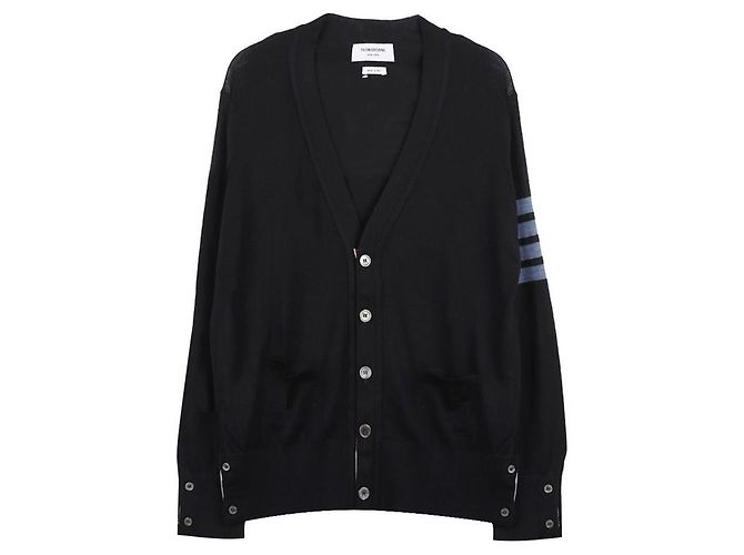 Thom Browne Cardigan mit V-Ausschnitt Blau - Ansicht 3