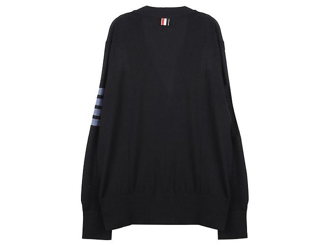 Thom Browne Cardigan mit V-Ausschnitt Blau - Ansicht 4
