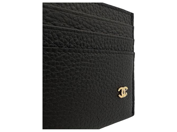 Chanel Portacarte da uomo con hardware dorato nero - vista 10