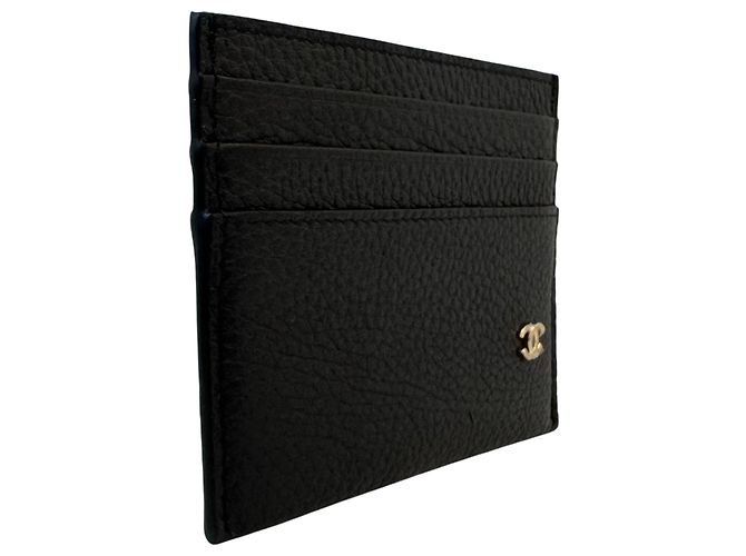 Chanel Portacarte da uomo con hardware dorato nero - vista 4