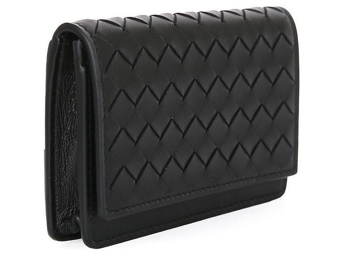 Bottega Veneta Portafoglio con flap Intrecciato Nero - vista 3