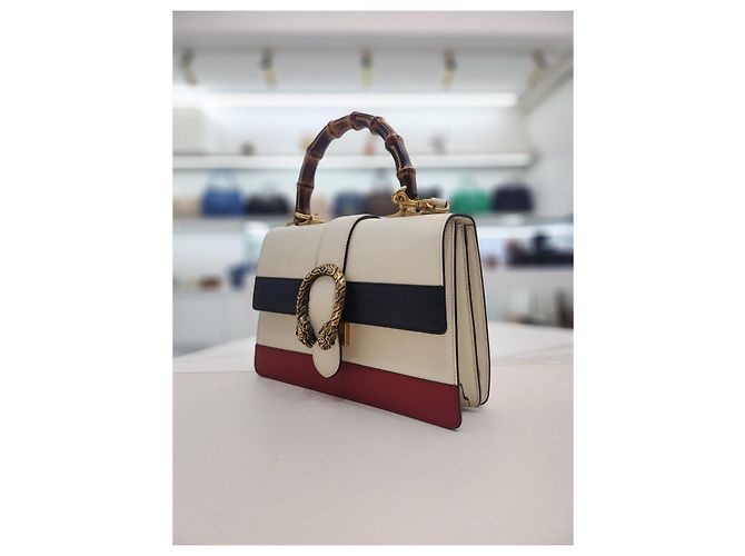 Gucci Borsa tote e a spalla Dionysus in bambù Blu - vista 10