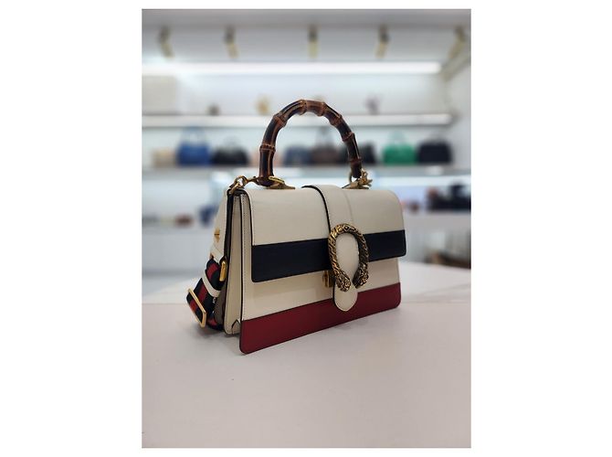 Gucci Borsa tote e a spalla Dionysus in bambù Blu - vista 4