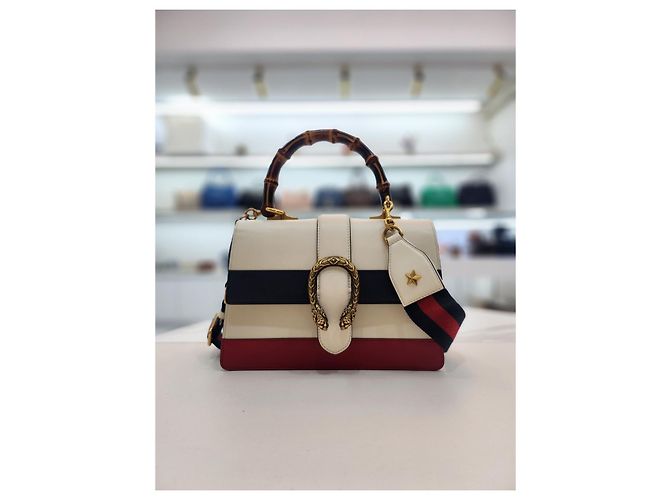 Gucci Borsa tote e a spalla Dionysus in bambù Blu - vista 8