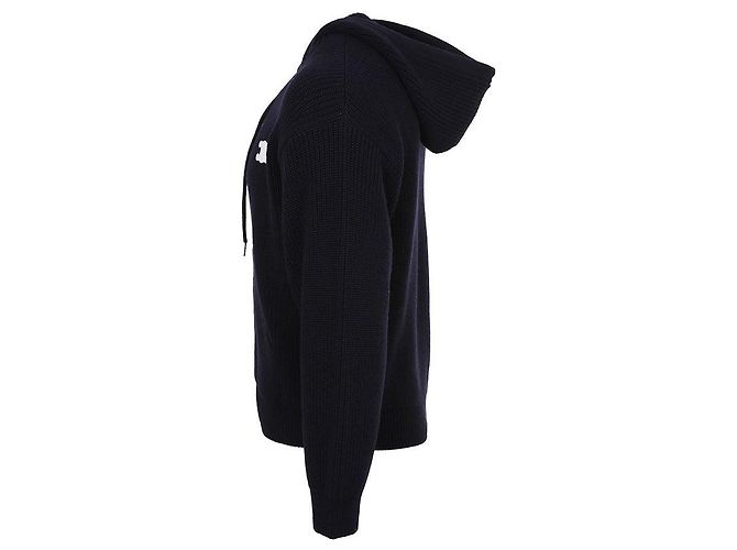 Céline Wollcardigan mit Kapuze Trionphe Patch Blau - Ansicht 4