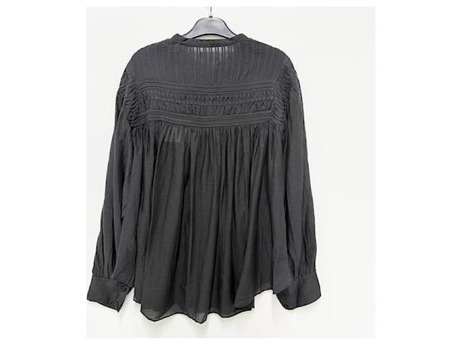 Isabel Marant Blusa de algodón PLALIA Negro - vista 10