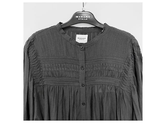 Isabel Marant Blusa de algodón PLALIA Negro - vista 11