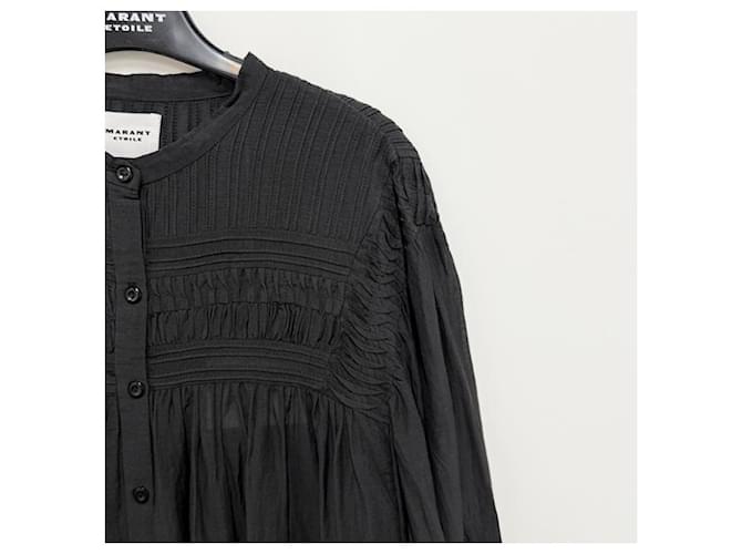 Isabel Marant Blusa de algodón PLALIA Negro - vista 12