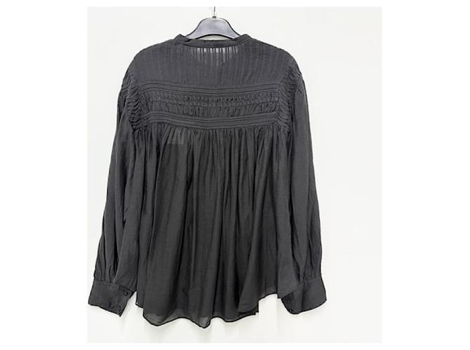 Isabel Marant Blusa de algodón PLALIA Negro - vista 2