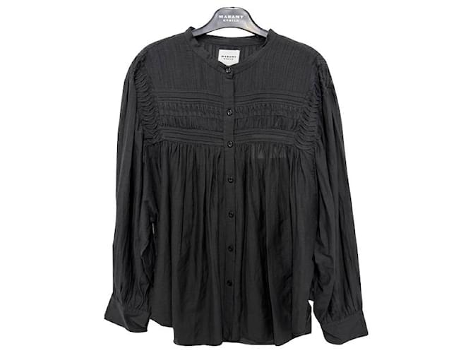Isabel Marant Blusa de algodón PLALIA Negro - vista 9