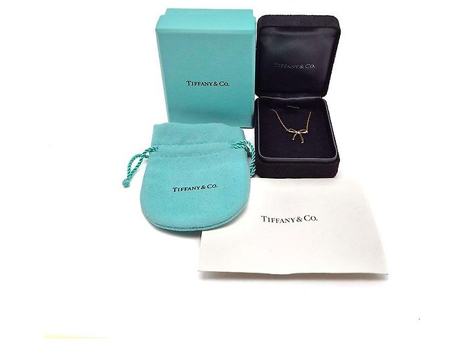 Tiffany & Co Collar de cinta dorada con lazo - vista 7